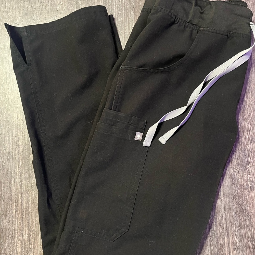 Figs Female Scrub Bottoms Black XS